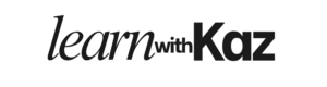 learn with kaz black logo